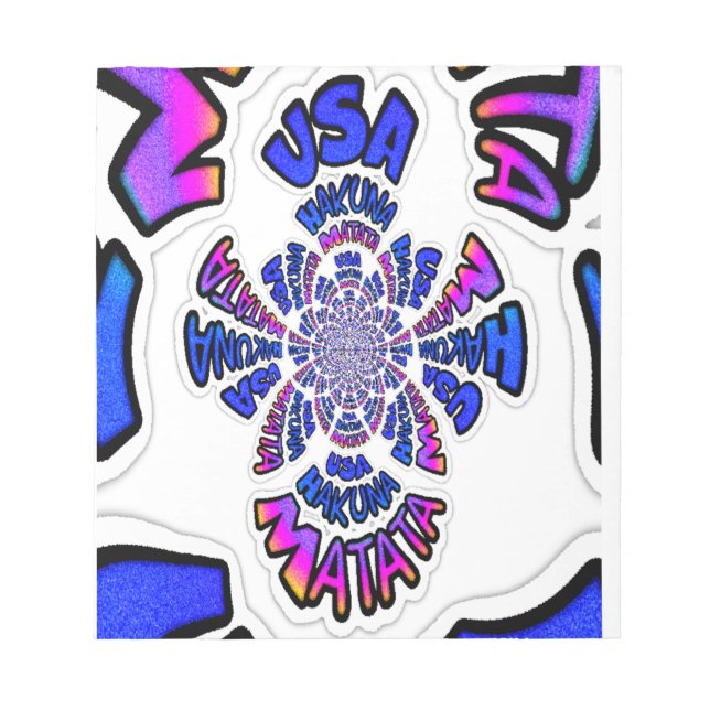 U.S.A beautiful amazing text quote design Notepad (Front)