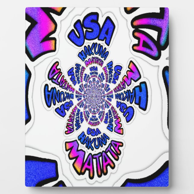 U.S.A beautiful amazing text quote design Plaque (Front)