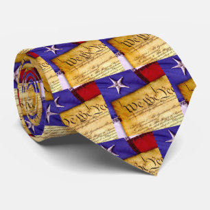 U.S.A. Constitution And Flag Patriotic Necktie