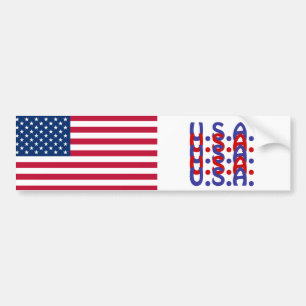 U.S.A. Flag Bumper Sticker