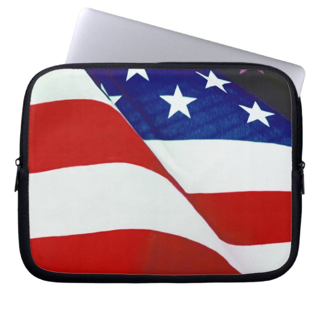 U.S.A. Flag Laptop Sleeve (Front)