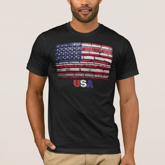 U.S.A. Flag USA T-Shirt (Front)