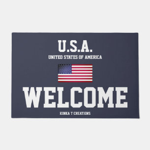 U.S.A. Kinka T Creations Doormat