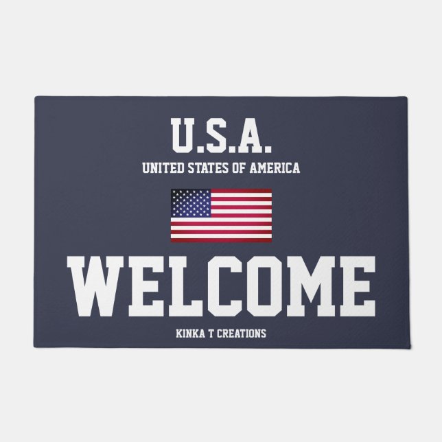 U.S.A. Kinka T Creations Doormat (Front)