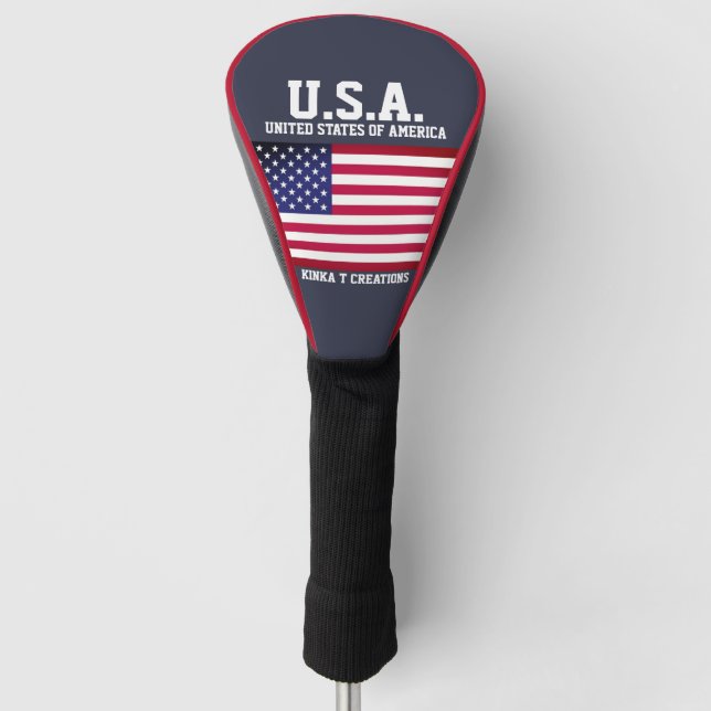 U.S.A. Kinka T Creations Golf Head Cover (Front)