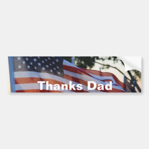 U.S.A Memorial Day Flags Waving in Wind Bumper Sticker