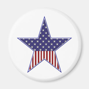 U.S.A. Patriotic Flag Design Magnet