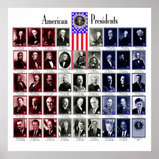 U.S.A. PRESIDENTS WHITE C/566 POSTER