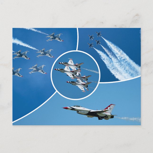 U.S. Air Force F-16 Thunderbirds Postcard (Front)