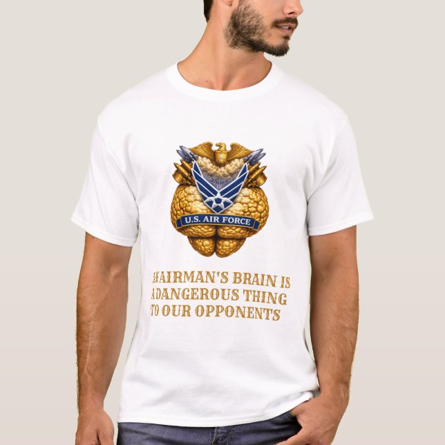 U.S. Air Force Golden Brain Emblem T-Shirt  (Front)