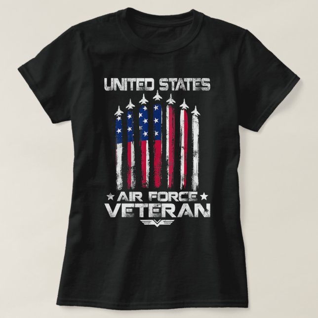 U.S Air Force US Veterans 4th of July T shirt Amer (Design Front)
