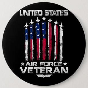 U.S Air Force US Veterans 4th of July T shirt Amer 6 Cm Round Badge