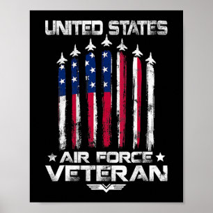 U.S Air Force US Veterans 4th of July T shirt Amer Poster