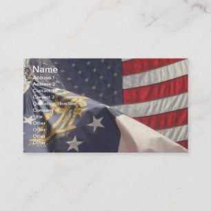 U.S. and Georgia Flags Business Card