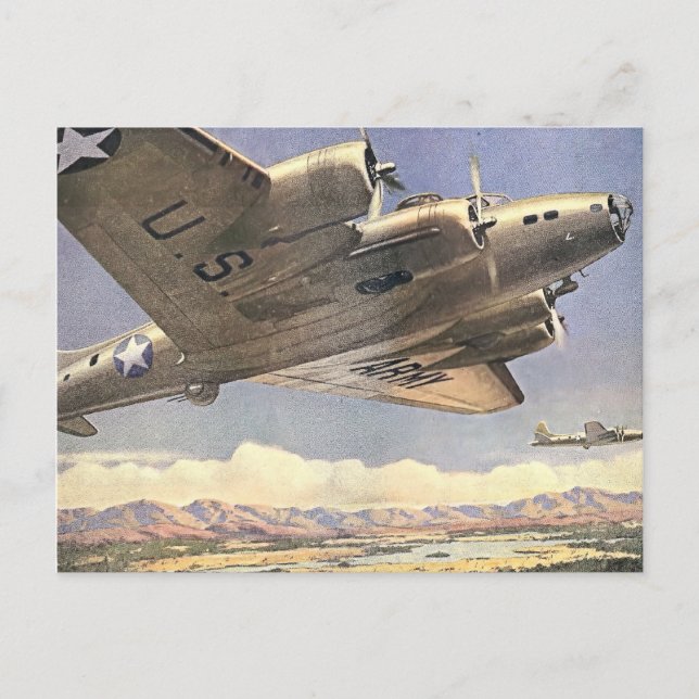 U.S. Army Bomber Postcard (Front)