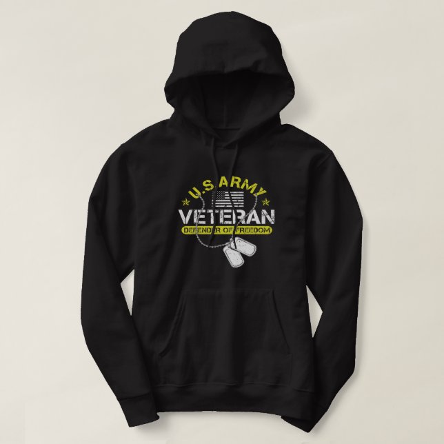 U.S. Army Proud Army veteran vet gifts 75 Hoodie (Design Front)