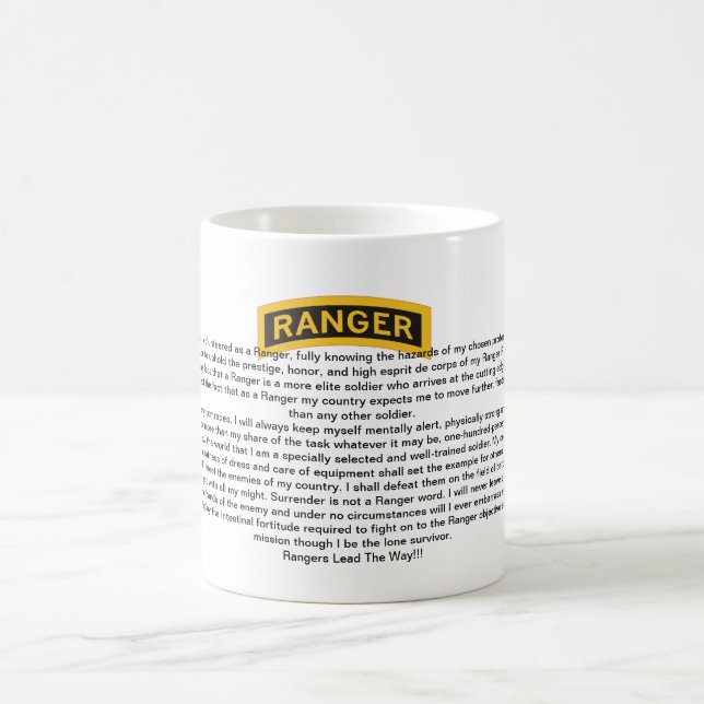 U.S. Army Ranger Creed Coffee Mug (Center)