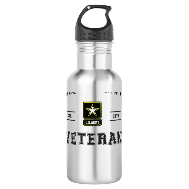 U.S. ARMY VETERAN  710 ML WATER BOTTLE (Front)