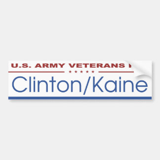 U.S. Army Veterans for Clinton/Kaine BumperSticker Bumper Sticker