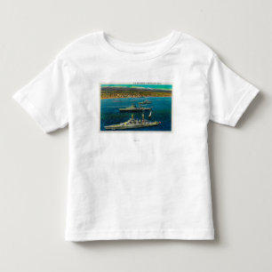 U.S. Battleships Anchored at Long Beach Toddler T-Shirt