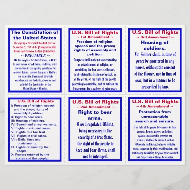 U.S. Bill of Rights Pocket Pamphlet (25ct) (Front)