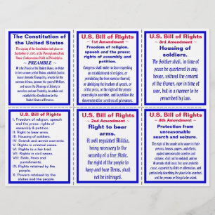 U.S. Bill of Rights Pocket Pamphlet Flyer