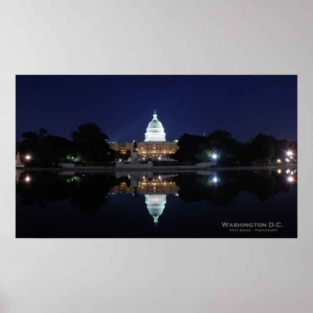 U.S. Capitol - Night Poster (Front)