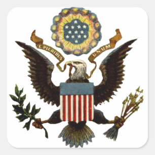 U.S. COAT OF ARMS SQUARE STICKER