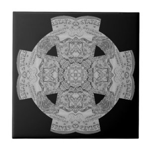 U.S. Coin Celtic Cross Ceramic Tile