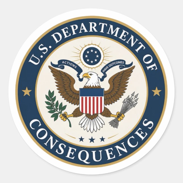 U.S.D.O.C. Window decals Classic Round Sticker (Front)