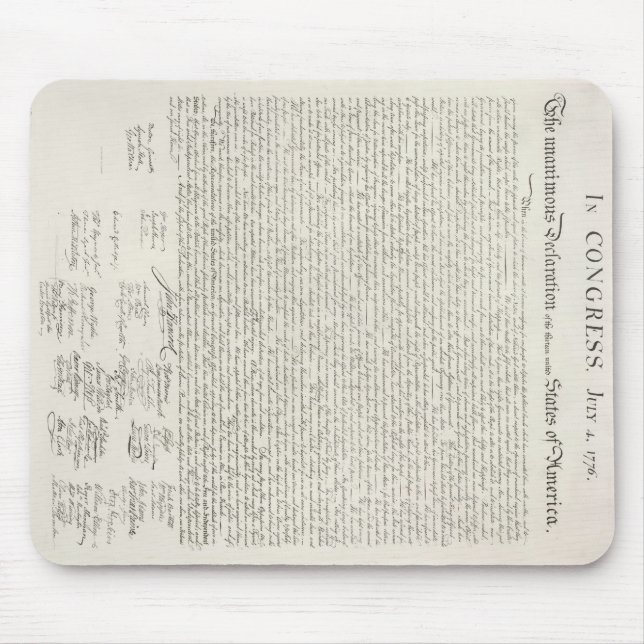 U.S. Declaration of Independence Mousepad (Front)