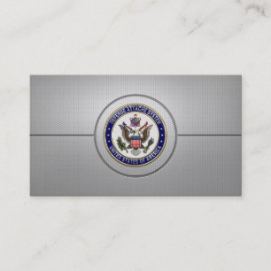 U.S. Defence Attaché System (DAS) Emblem [3D] Business Card