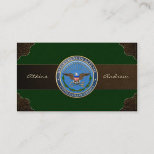 U.S. Department of Defence (DOD) Emblem [3D] Business Card