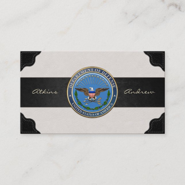 U.S. Department of Defence (DOD) Emblem [3D] Business Card (Front)
