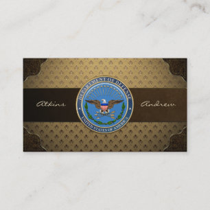 U.S. Department of Defense (DOD) Emblem [3D] Business Card