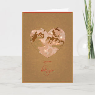 U.S. Desert Sand Camo Valentine's Day Holiday Card