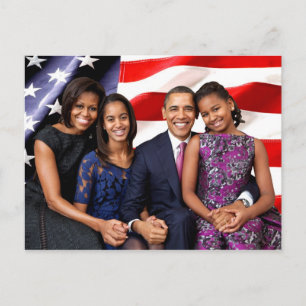 U.S. First Family - The Obamas Postcard