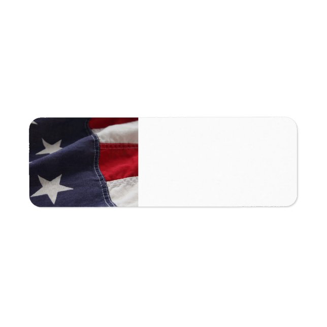 U.S. flag close up label Return Address Label (Front)