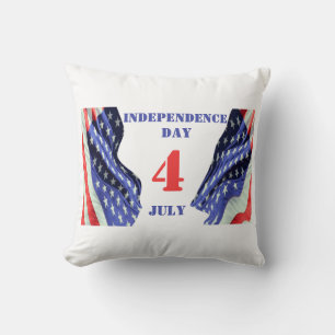 U.S flags for Independence Day, 4th of July Cushion