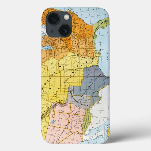 U.S. MAP, 1776-1884 Case-Mate iPhone CASE (Back)