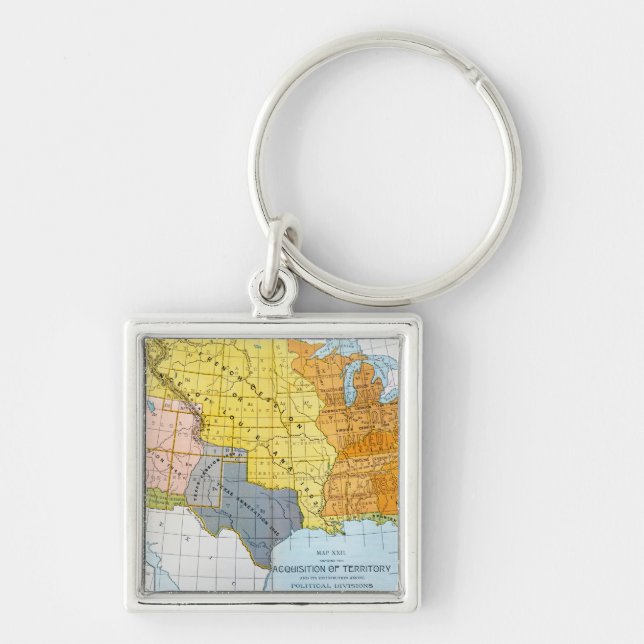 U.S. MAP, 1776-1884 KEY RING (Front)
