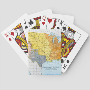 U.S. MAP, 1776-1884 PLAYING CARDS