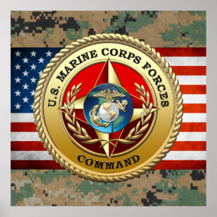 U.S. Marine Corps Forces Command (MARFORCOM) [3D] Poster