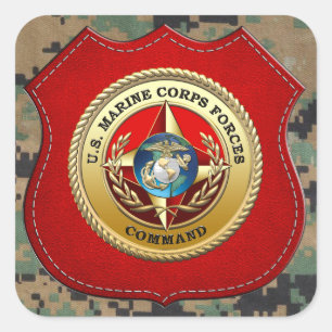 U.S. Marine Corps Forces Command (MARFORCOM) [3D] Square Sticker