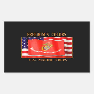 U.S. Marine Corps Your Custom Rectangle Stickers