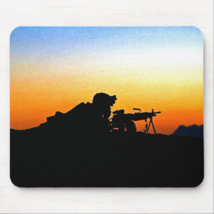 U.S. Marine Provides Security Operation Backstop Mouse Pad