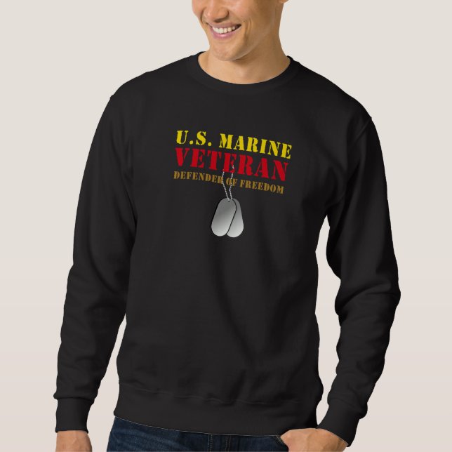 U.S. Marine Veteran Defender of Freedom Corp Devil Sweatshirt (Front)