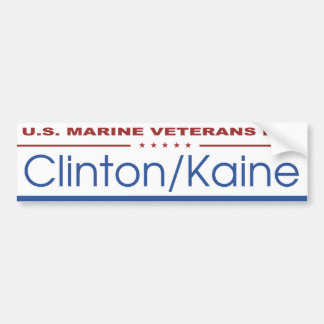 U.S. Marine Veterans for Clinton/Kaine Sticker