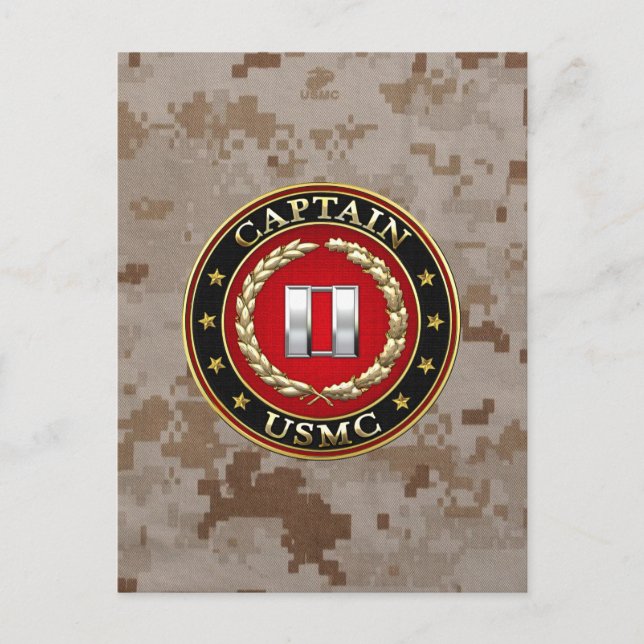 U.S. Marines: Captain (USMC Capt) [3D] Postcard (Front)