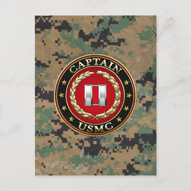U.S. Marines: Captain (USMC Capt) [3D] Postcard (Front)